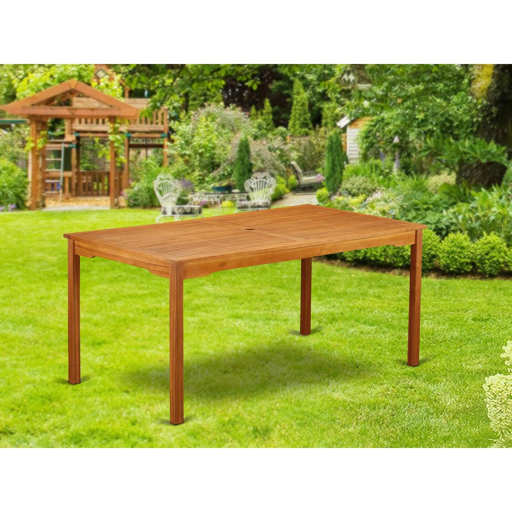 Wooden Patio Table Natural Oil, BCMTRNA. Picture 2