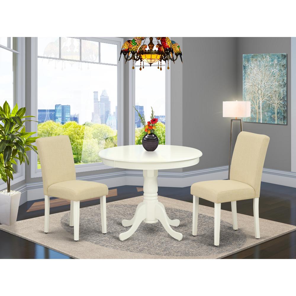 Dining Room Set Linen White, ANAB3-LWH-02. Picture 2