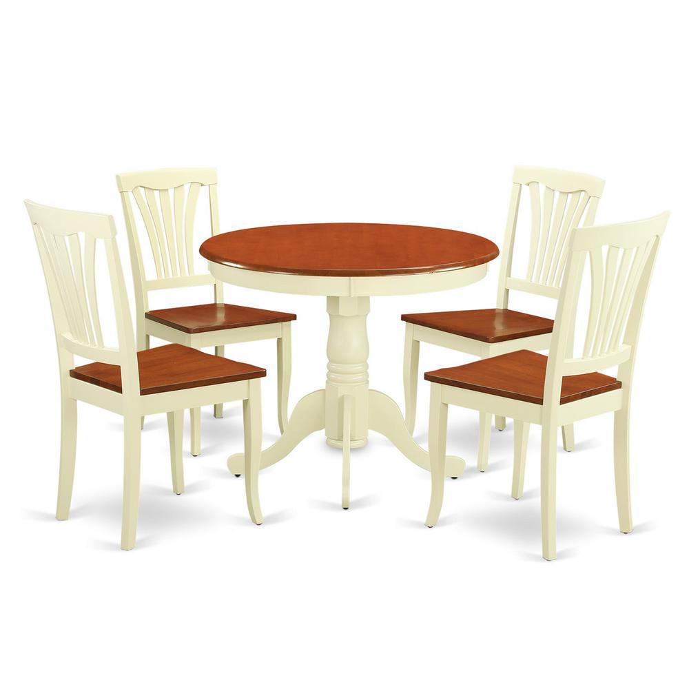 5  Pc  small  Kitchen  Table  set-round  Kitchen  Table  and  4  Chairs  for  Dining  room. Picture 2