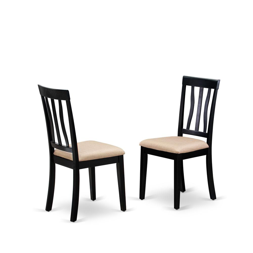 Dining Table- Dining Chairs, NOAN5-BLK-C. Picture 4