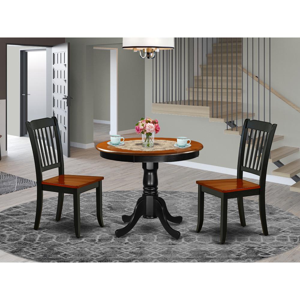 Dining Room Set Black & Cherry, ANDA3-BCH-W. Picture 2