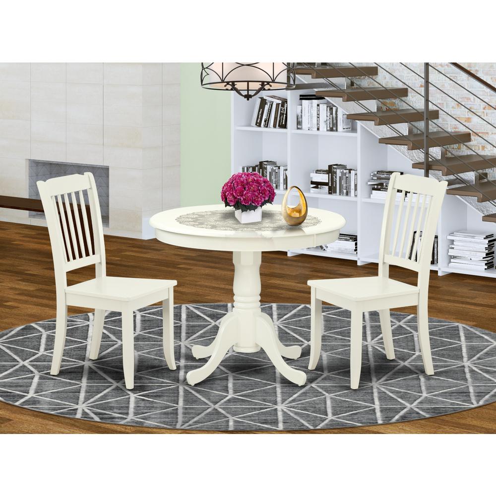 Dining Room Set Linen White, ANDA3-LWH-W. Picture 2