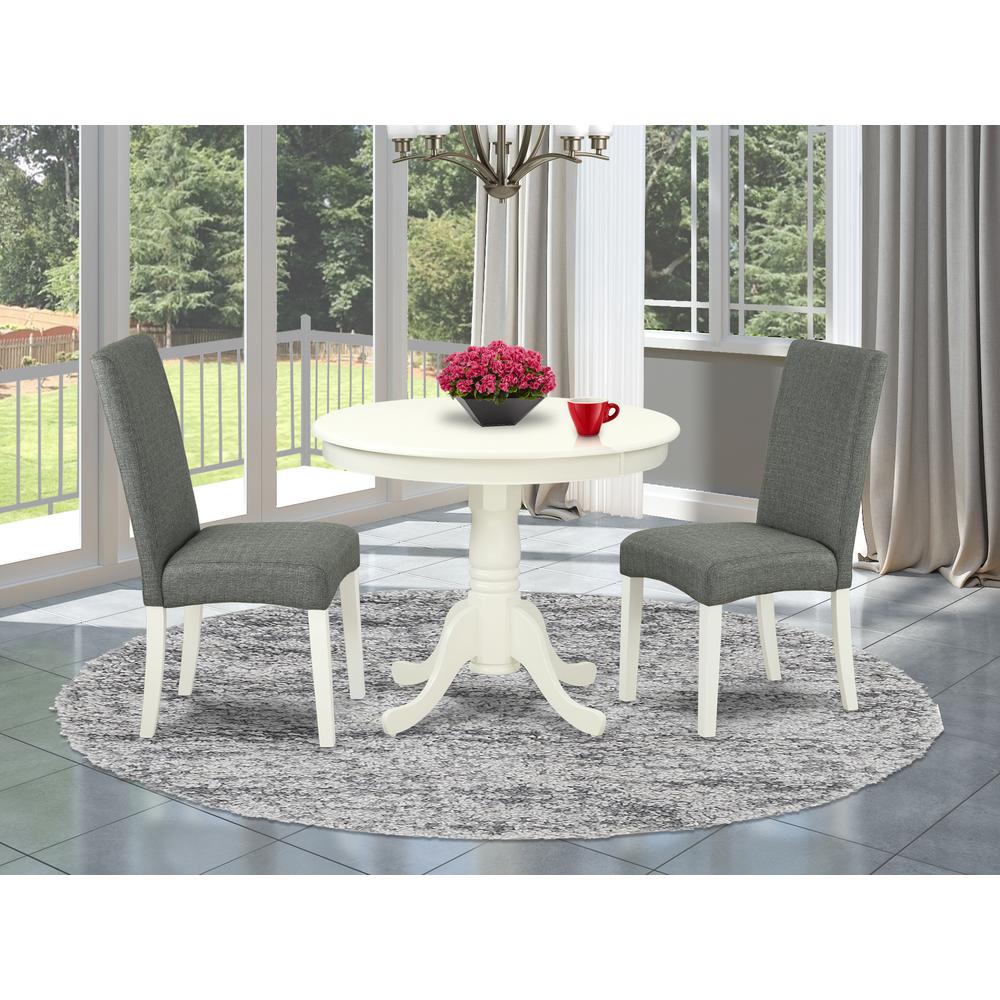 Dining Room Set Linen White, ANDR3-LWH-07. Picture 2