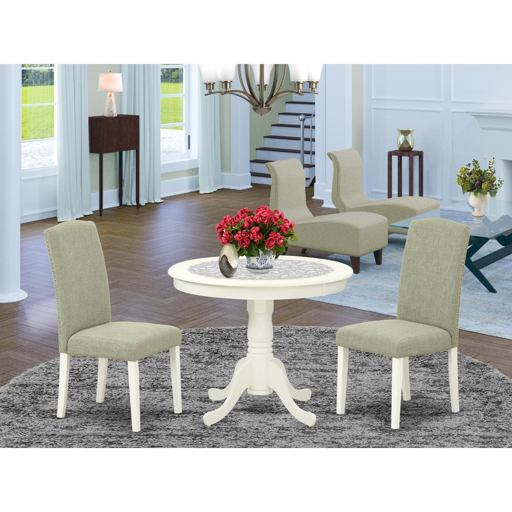Dining Room Set Linen White, ANEN3-LWH-06. Picture 2