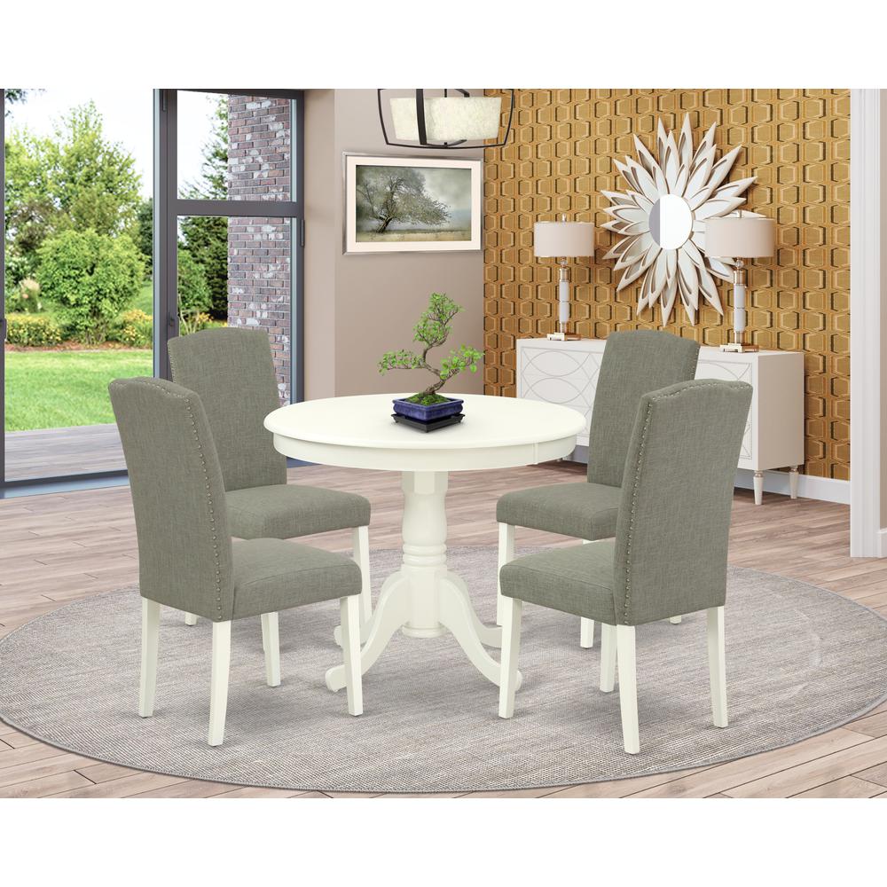 Dining Room Set Linen White, ANEN5-LWH-06. Picture 2