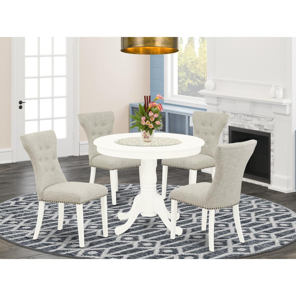 Dining Room Set Linen White, ANGA5-LWH-35. Picture 2