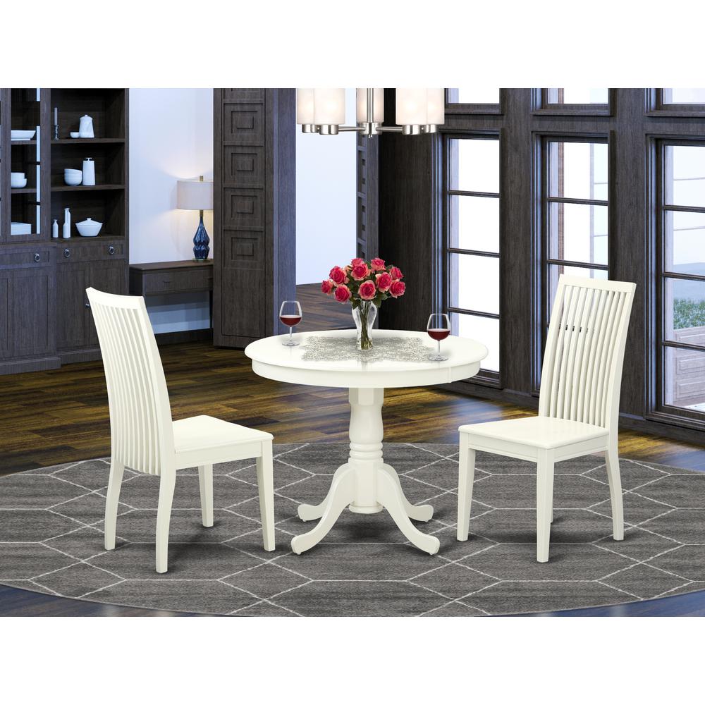Dining Room Set Linen White, ANIP3-LWH-W. Picture 2