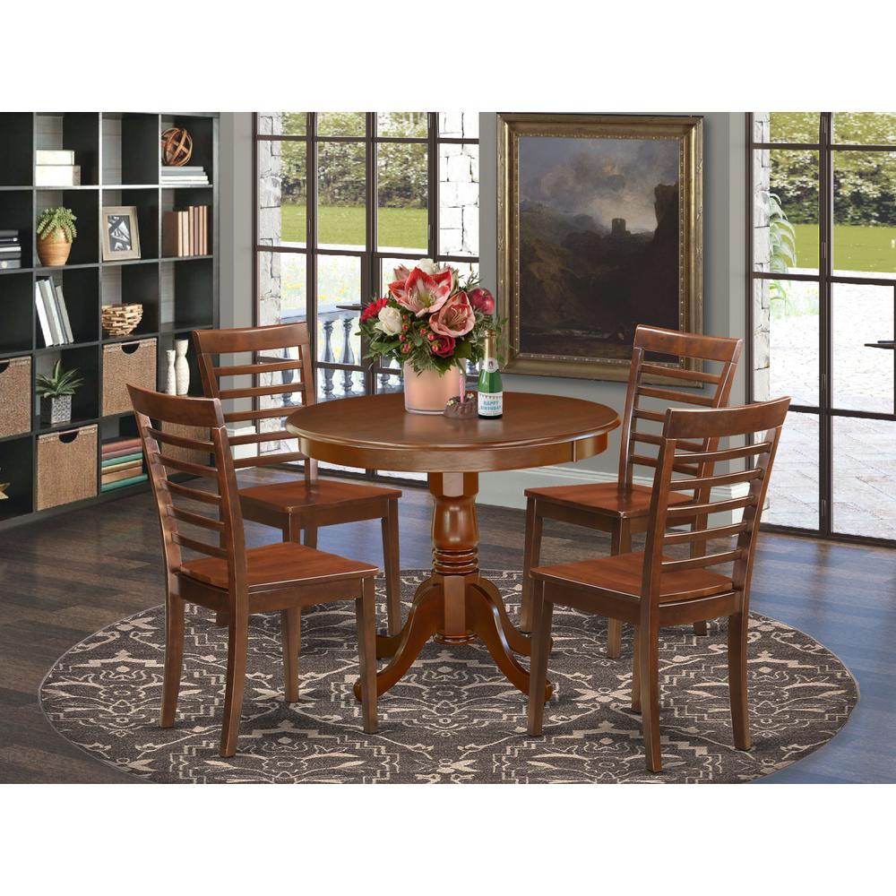 Dining Room Set Mahogany, ANML5-MAH-W. Picture 2