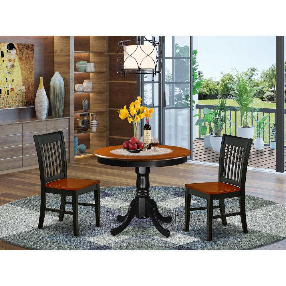Dining Room Set Black & Cherry, ANNO3-BCH-W. Picture 2