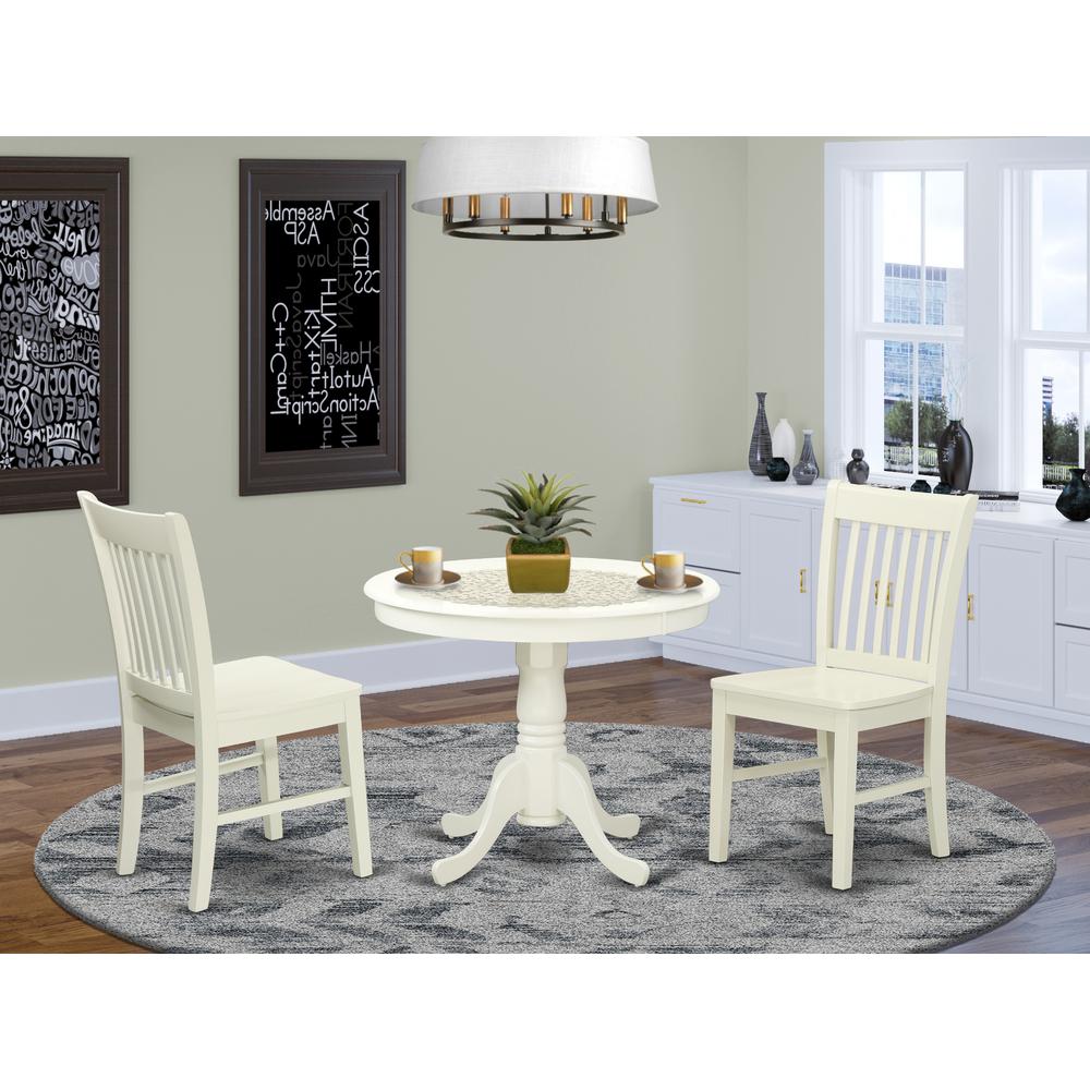 Dining Room Set Linen White, ANNO3-LWH-W. Picture 2