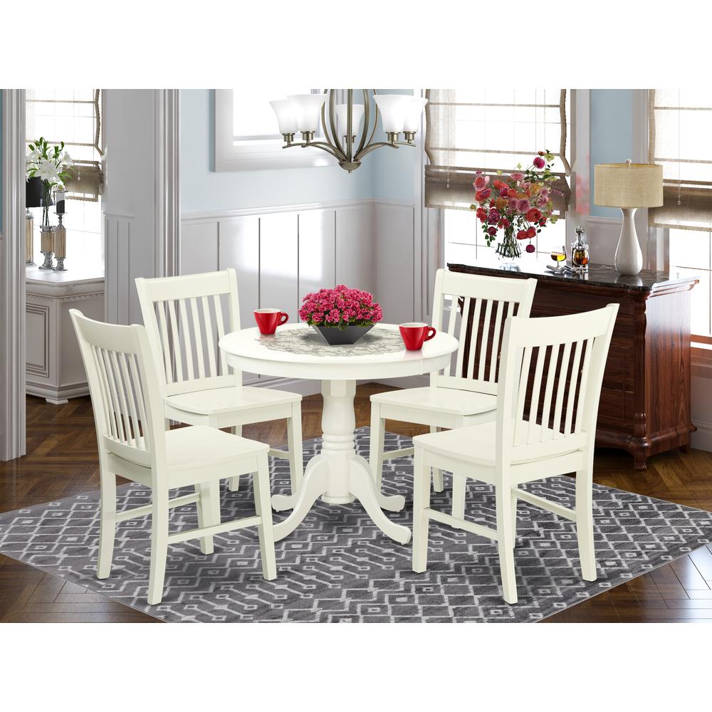 Dining Room Set Linen White, ANNO5-LWH-W. Picture 2