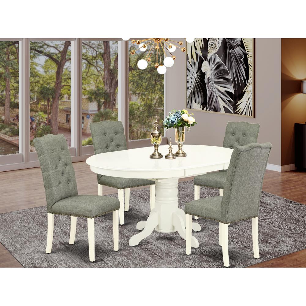 Dining Room Set Linen White, AVEL5-LWH-07. Picture 2