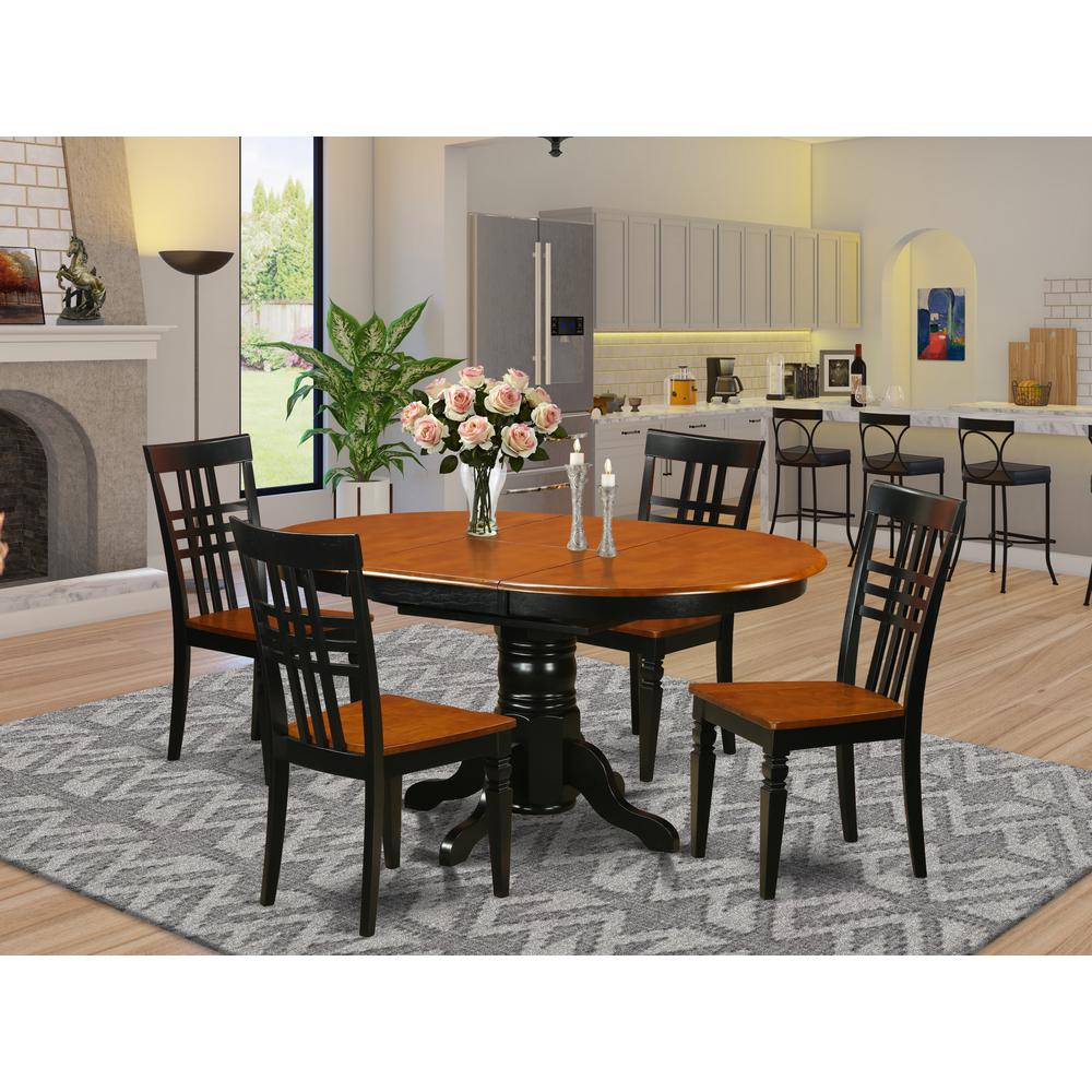 Dining Room Set Black & Cherry, AVLG5-BCH-W. Picture 2