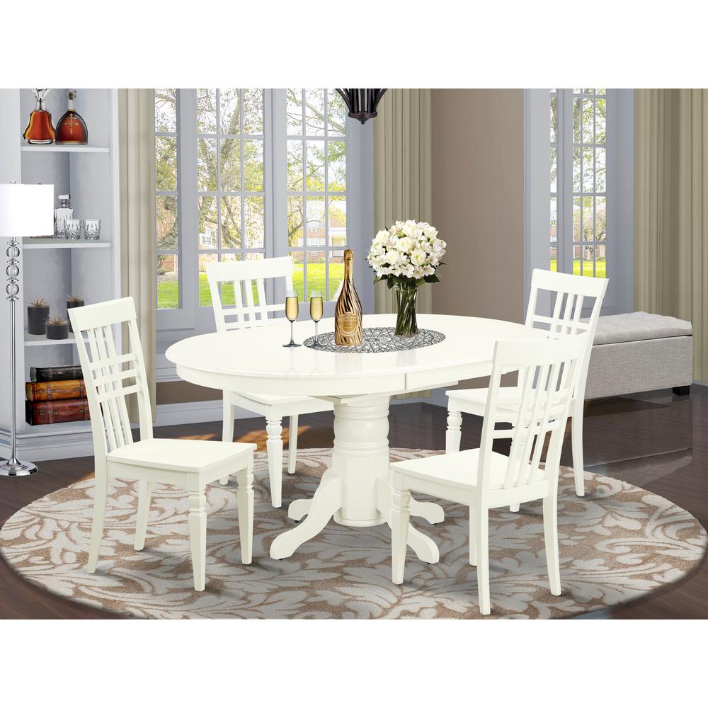 Dining Room Set Linen White, AVLG5-LWH-W. Picture 2