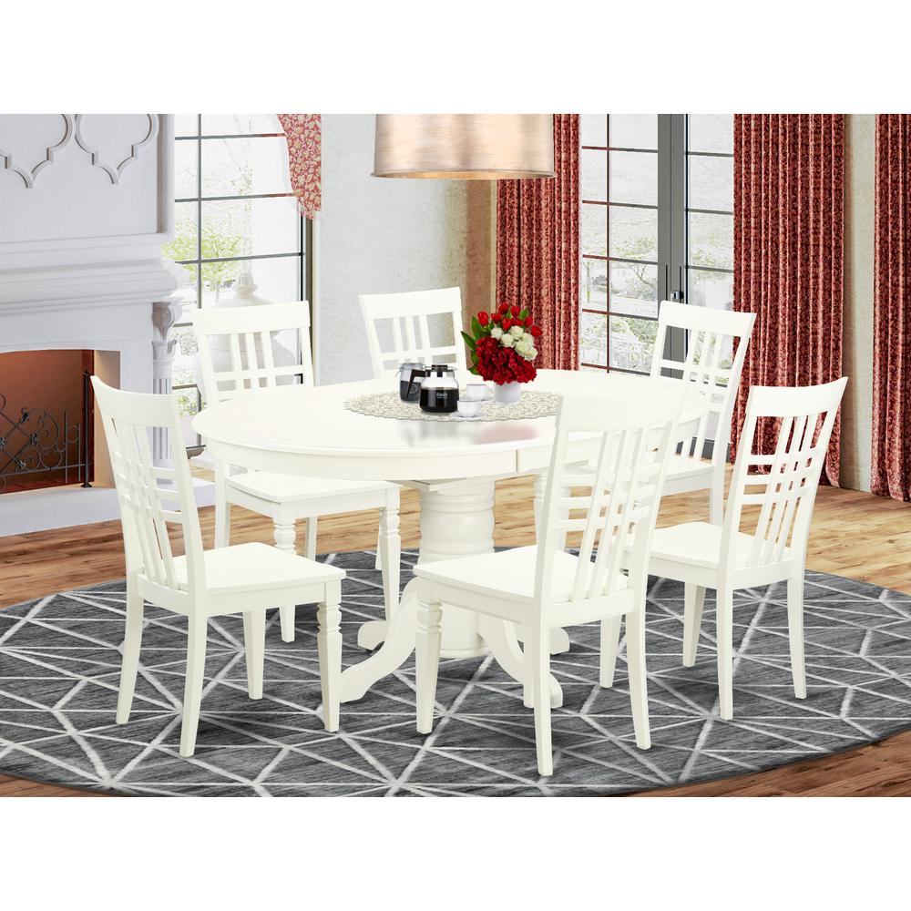 Dining Room Set Linen White, AVLG7-LWH-W. Picture 2