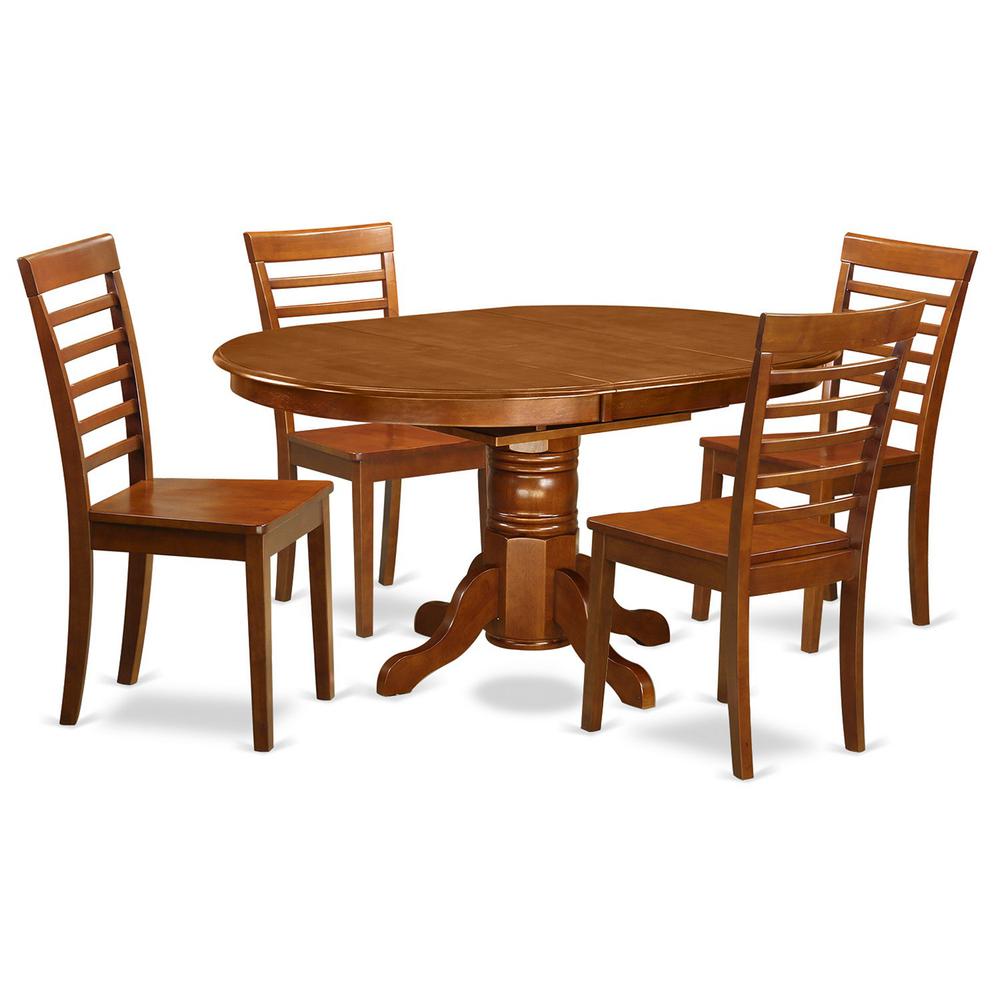 5  Pc  Dining  room  set  for  4-Table  with  Leaf  and  4  Dining  Chairs. Picture 2