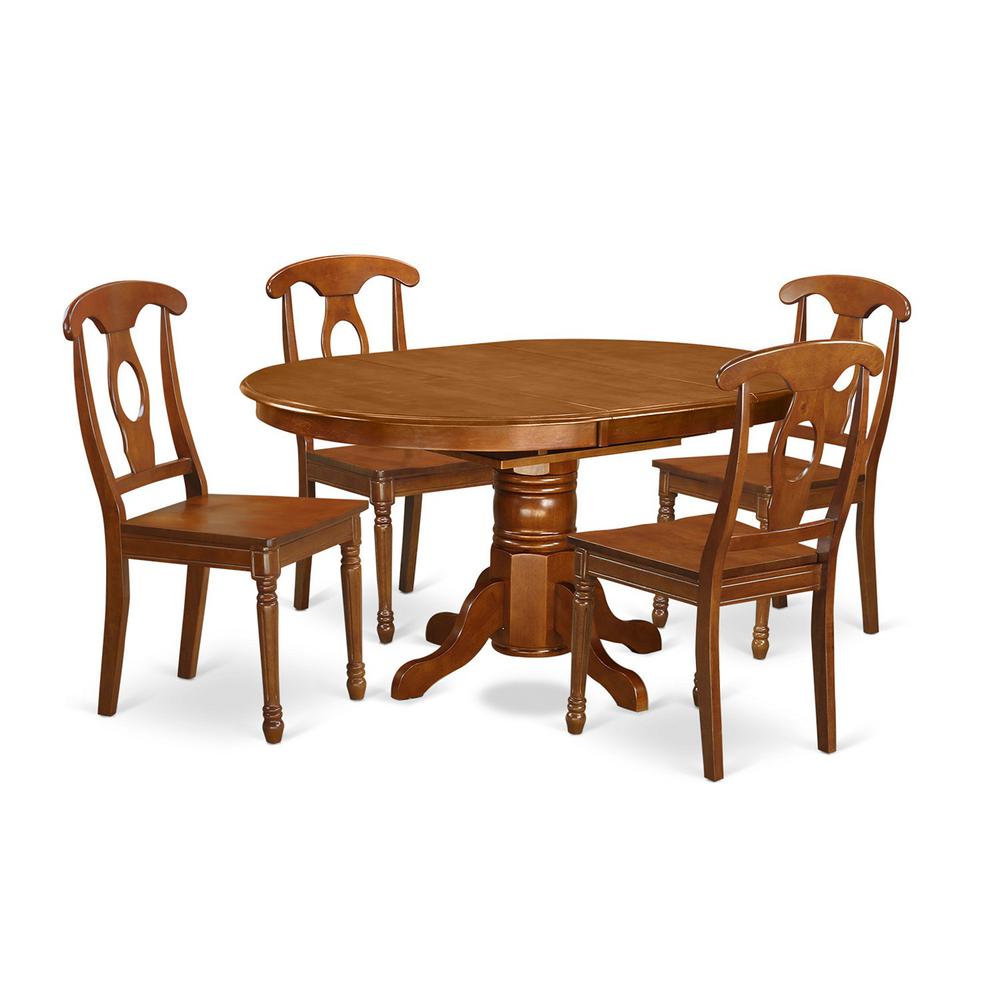 5  Pc  Dining  room  set-Table  with  Leaf  and  4  Dining  Chairs. Picture 2