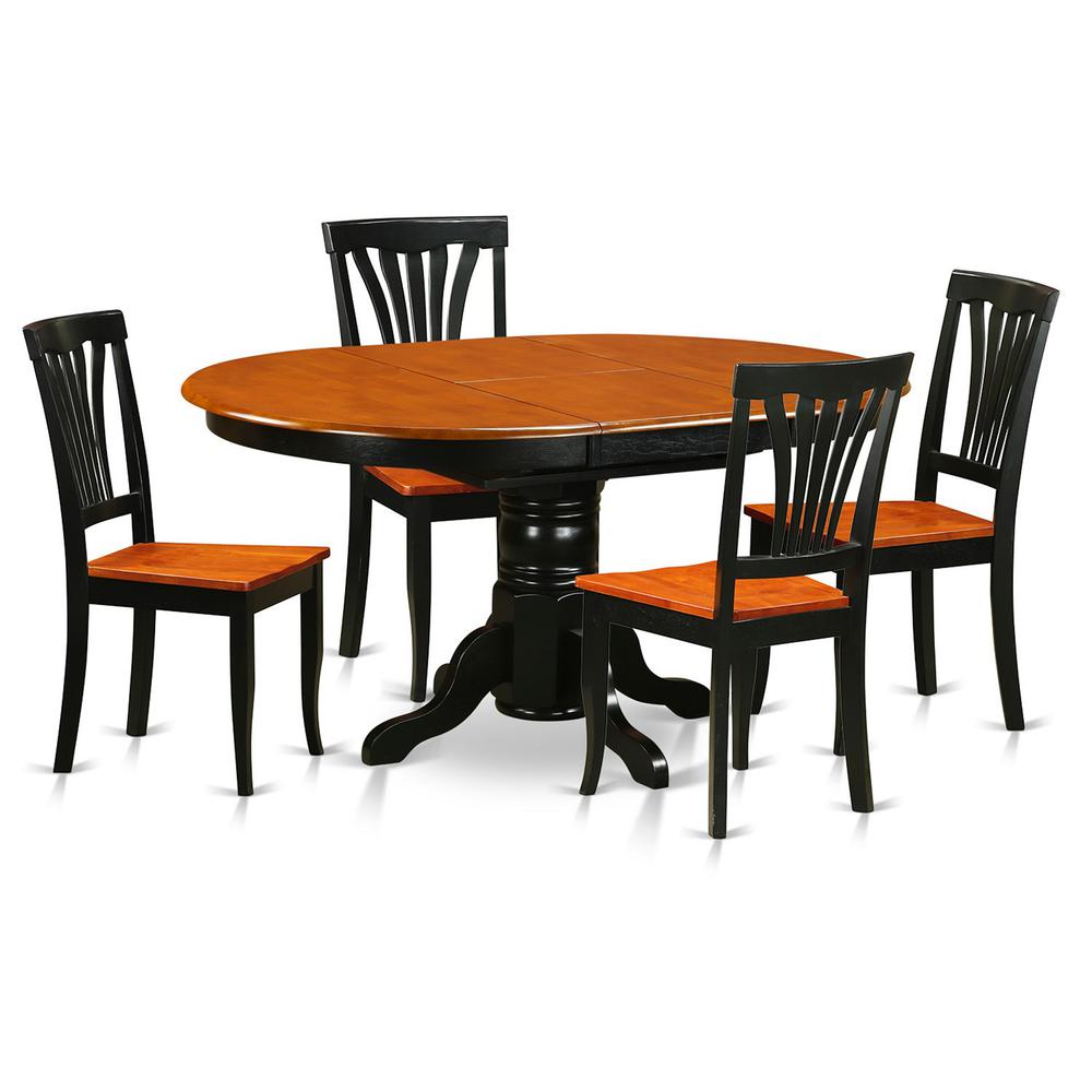 5  Pc  Dining  room  set-Oval  Table  with  Leaf  and  4  Dining  Chairs. Picture 2