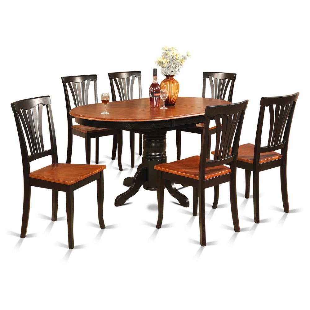 7  Pc  Dining  room  set-Oval  Table  with  Leaf  and  6  Dining  Chairs.. Picture 2