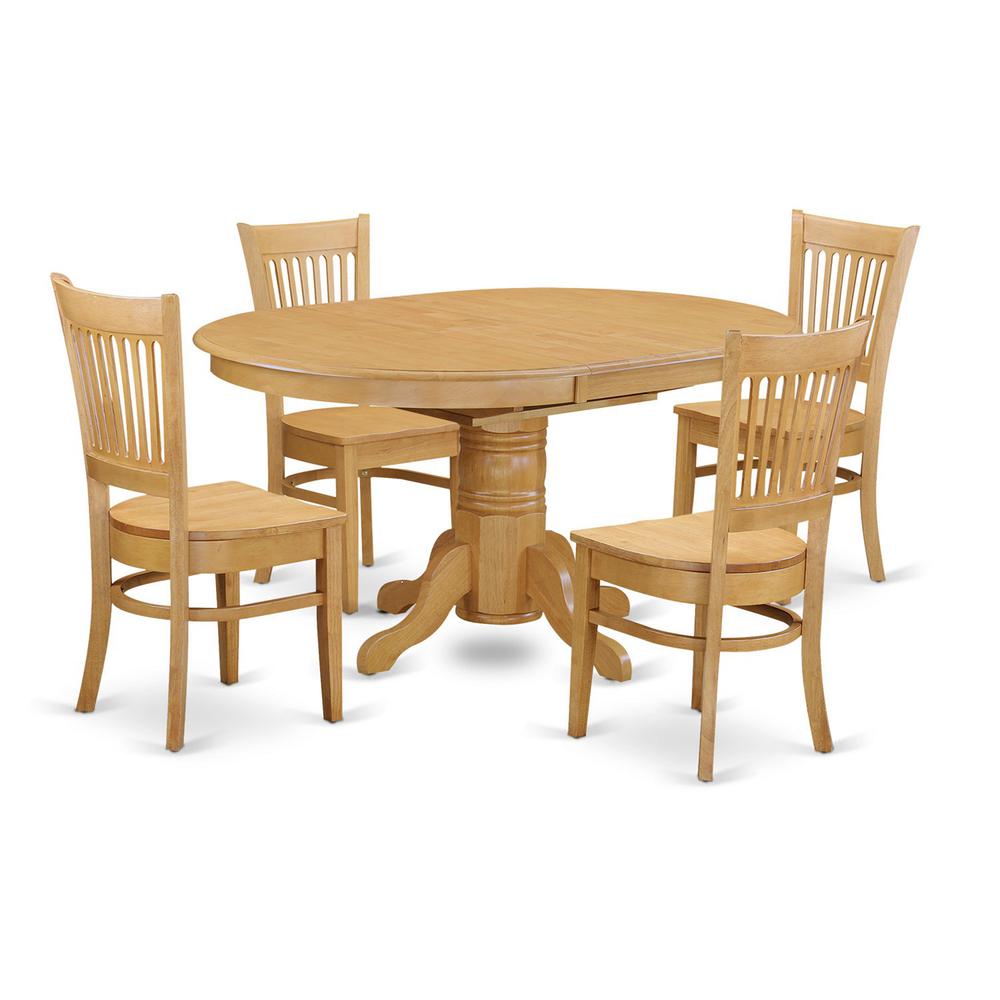 5  PC  Dining  room  set  for  4-Dinette  Table  with  Leaf  and  4  dinette  Chairs.. Picture 2