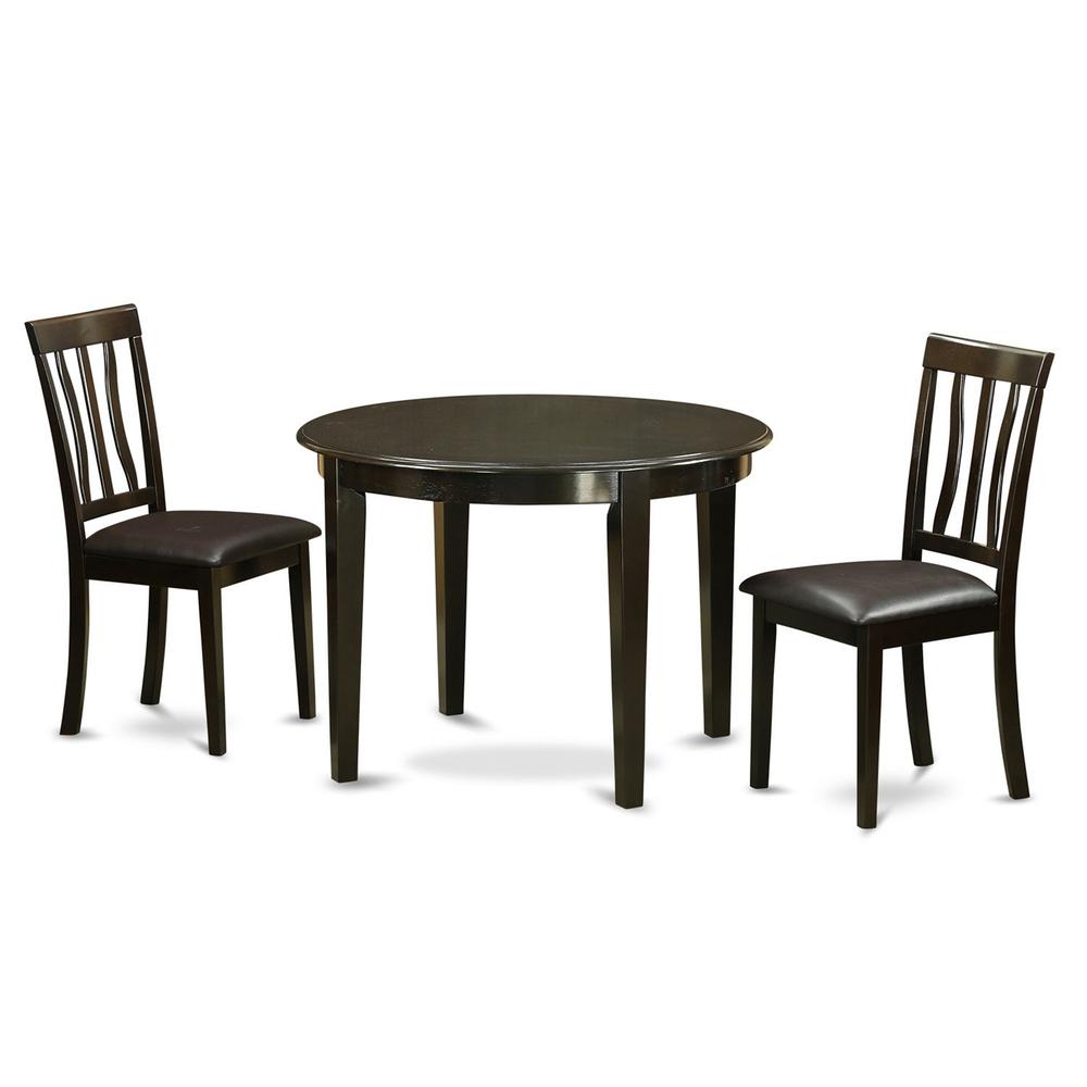 3  PC  Kitchen  Table  set-Small  round  Table  and  2  Kitchen  Chairs. Picture 2