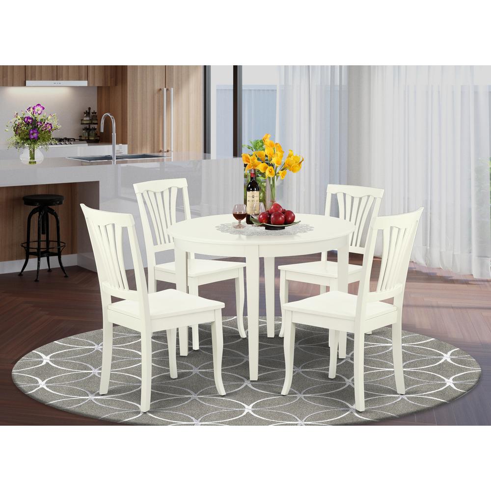 Dining Room Set Linen White, BOAV5-LWH-W. Picture 2