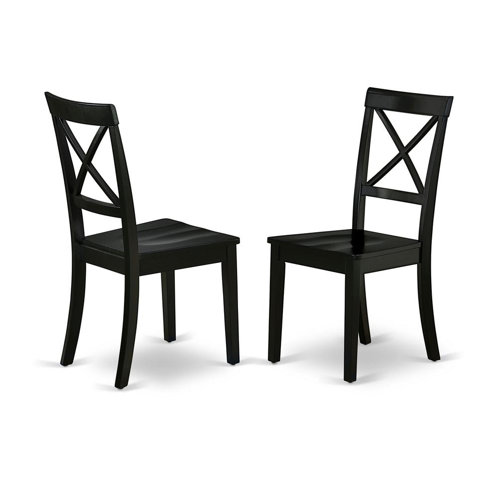 Dining Table- Dining Chairs, NOBO5-BLK-W. Picture 4