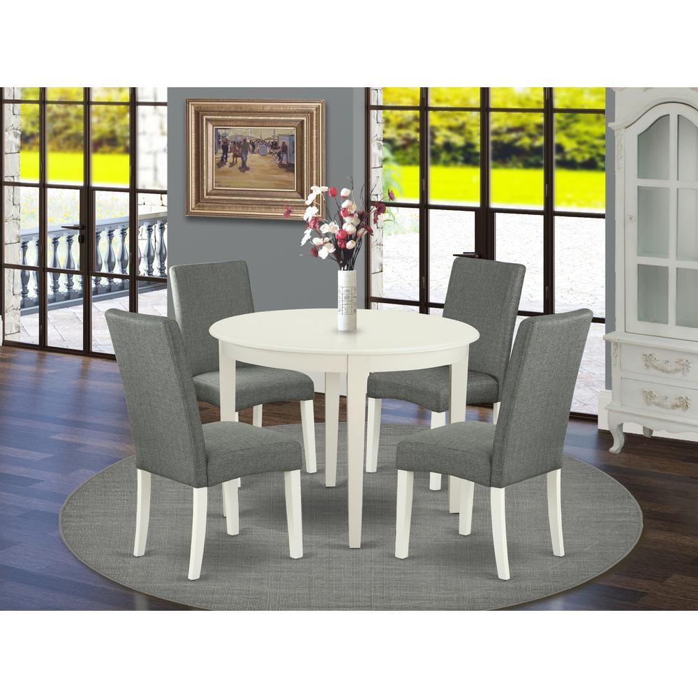 Dining Room Set Linen White, BODR5-LWH-07. Picture 2