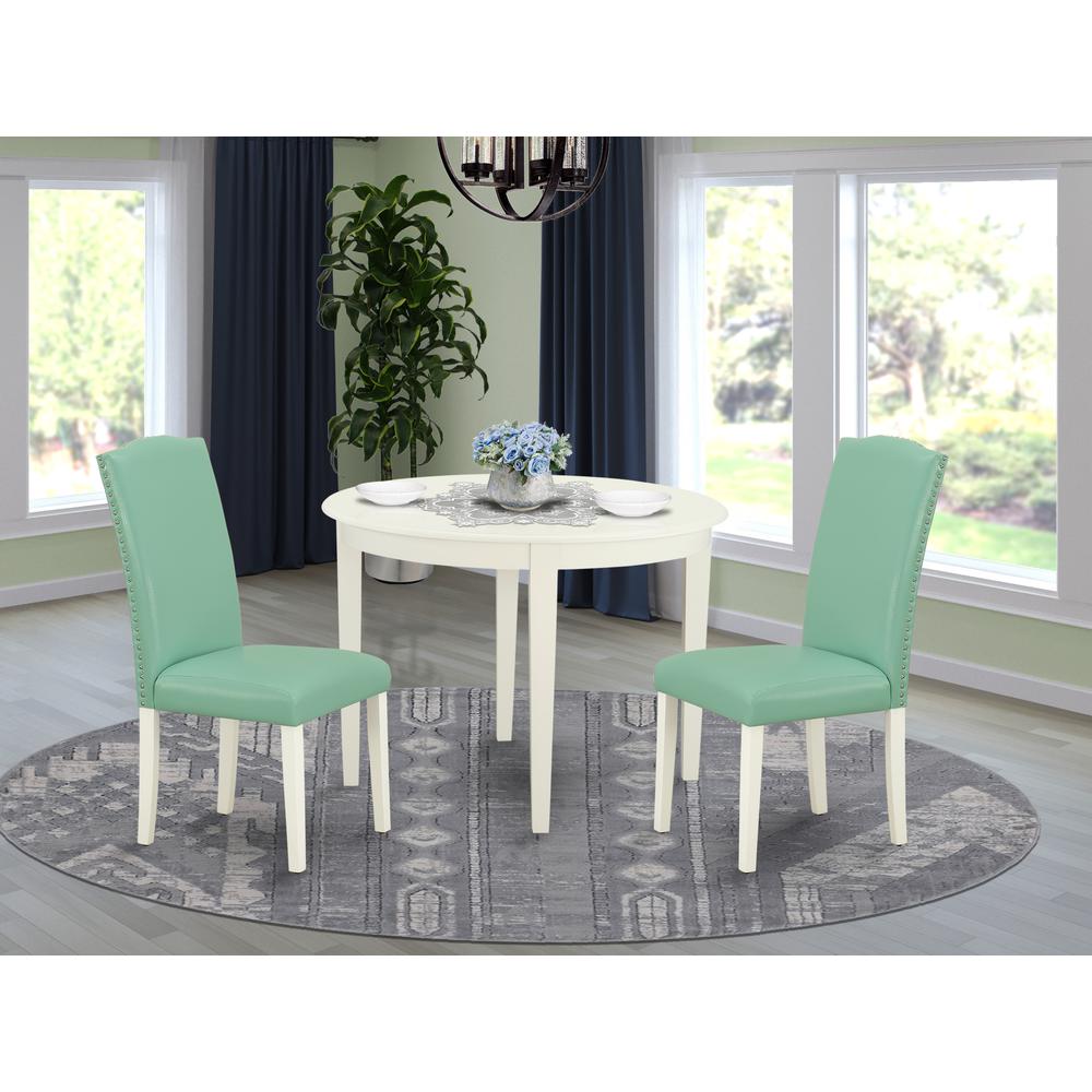 Dining Room Set Linen White, BOEN3-LWH-57. Picture 2