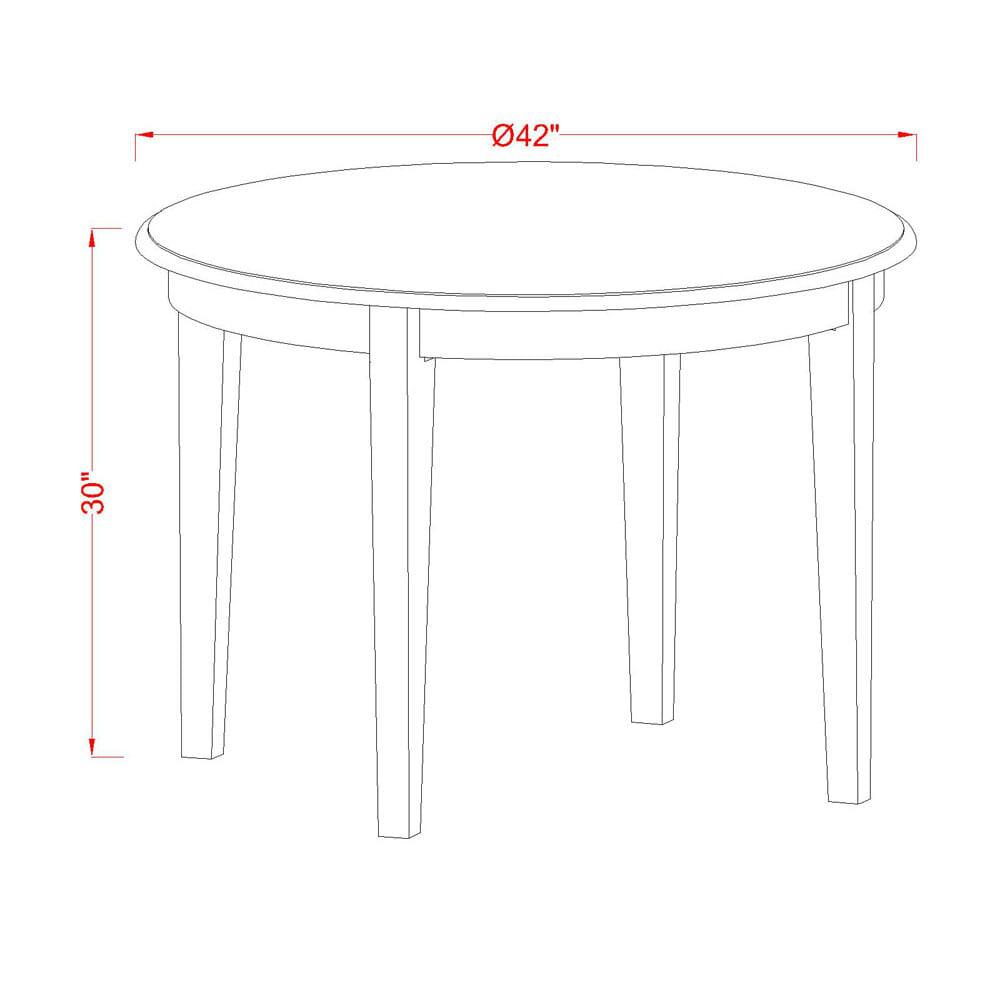 Boston  table  42"  Round  with  4  tapered  legs. Picture 2