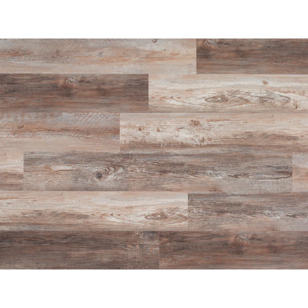 EVA Backing SPC Wood Flooring Planks, Taupe Gray 4mm x 7" x 48" with 20mil Wear Layer and I4F Click Locking, 30 sq ft /Case. Picture 5