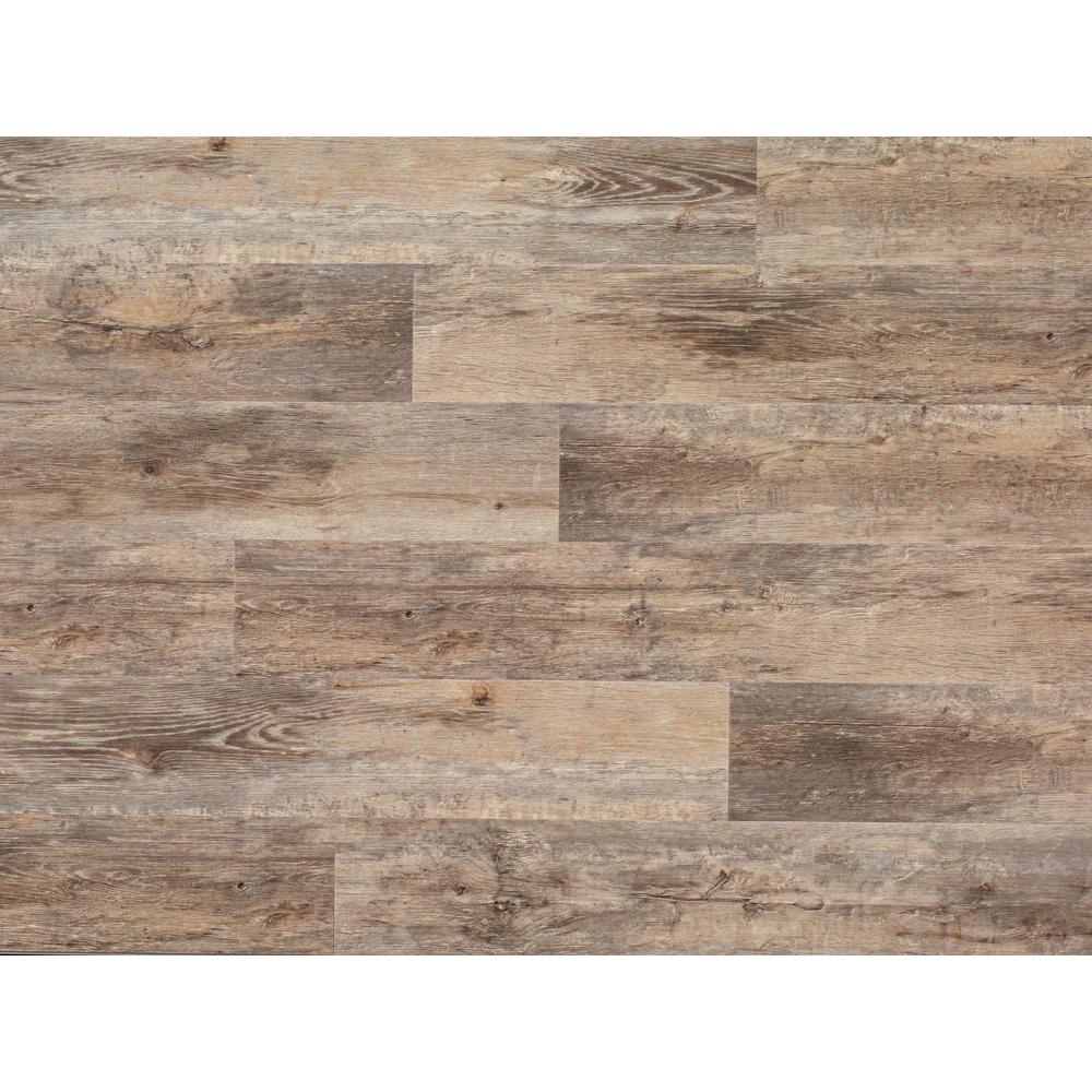 EVA Backing SPC Wood Flooring Planks, Polar Gray 4mm x 7" x 48" with 20mil Wear Layer and I4F Click Locking, 30 sq ft /Case. Picture 5