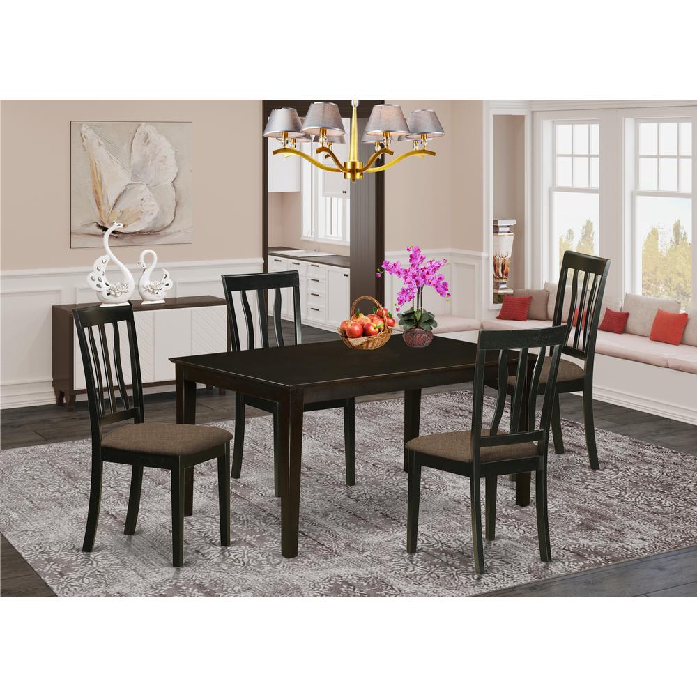 CAAN5-CAP-C 5 PC Dining room set-Table and 4 Dining room Chair. Picture 2
