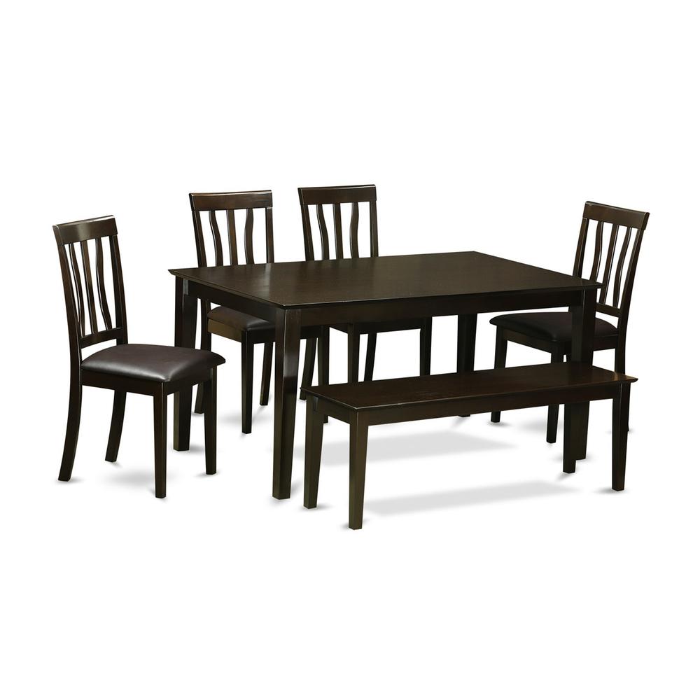 6  Pc  Dining  Table  with  bench  set-  Dining  Table  with4  Dining  Chairs  and  bench. Picture 2