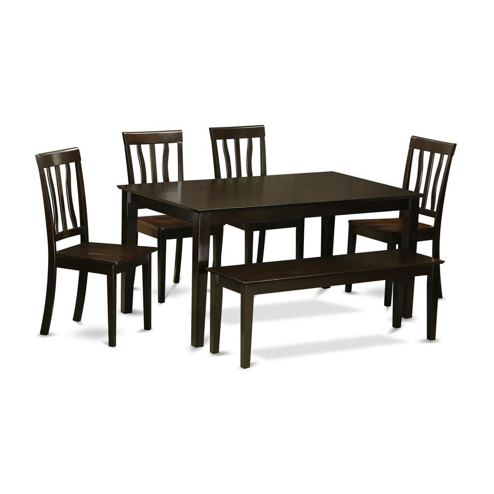 6  PC  Dining  Table  with  bench  set-Dining  Table  and  4  Kitchen  Chairs  and  Bench. Picture 2