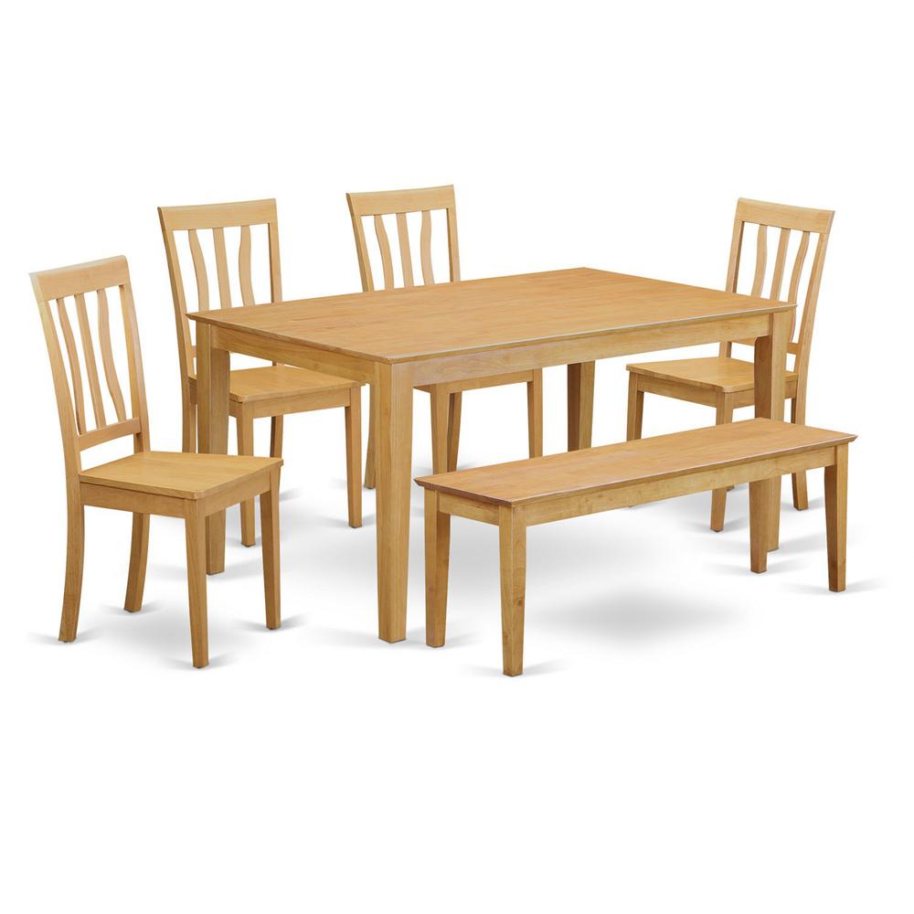 6  PC  Table  and  chair  set  -  Kitchen  dinette  Table  and  4  Dining  Chairs  with  bench. Picture 2
