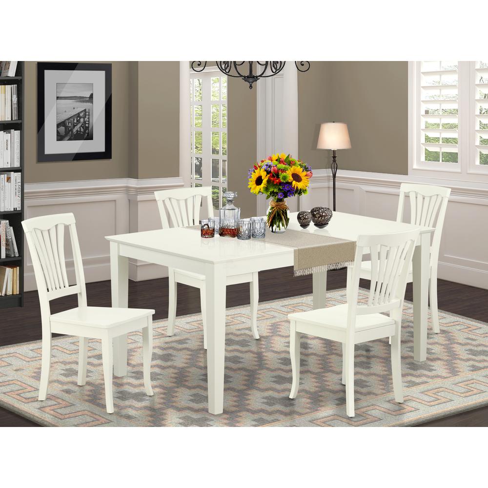 Dining Room Set Linen White, CAAV5-LWH-W. Picture 2