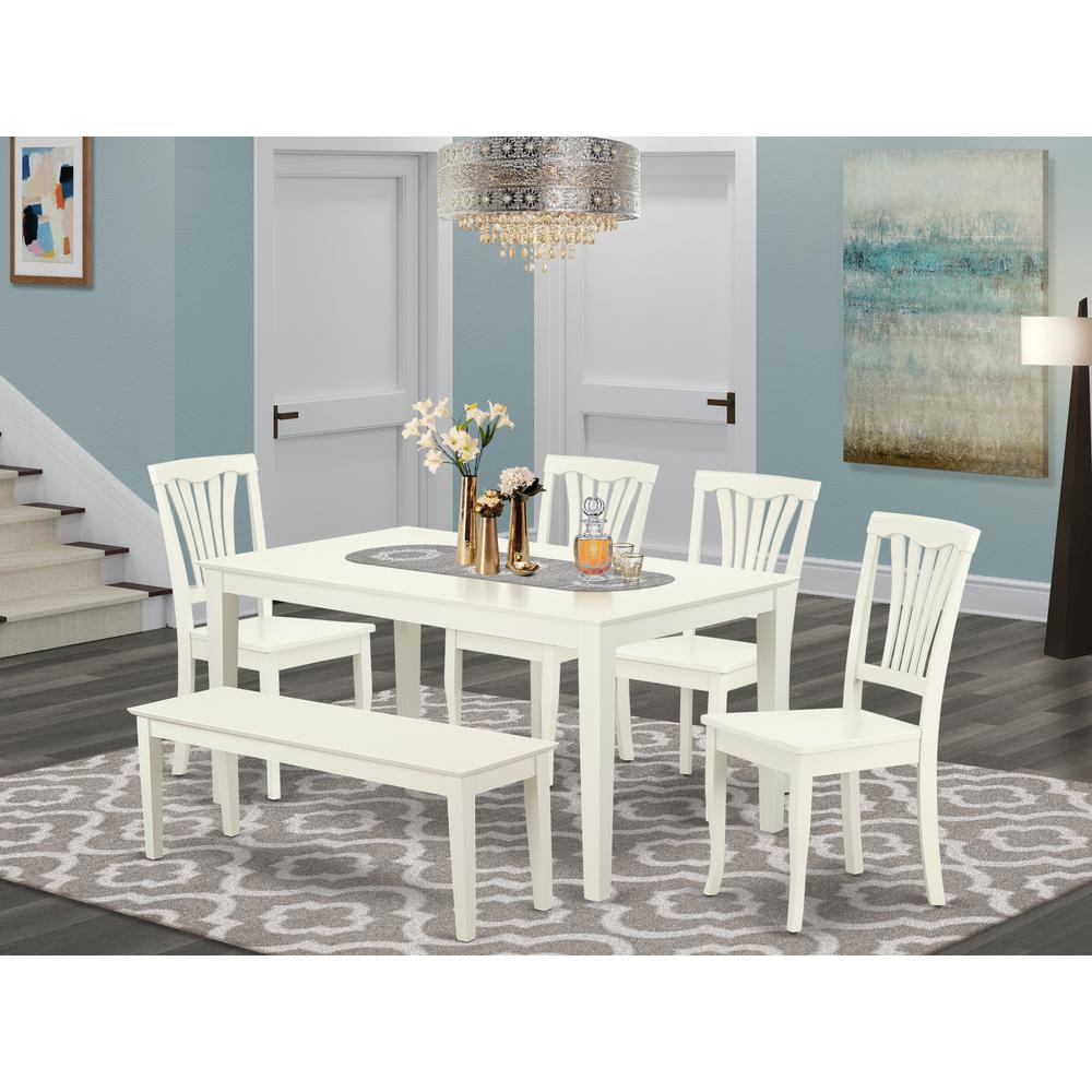 Dining Room Set Linen White, CAAV6-LWH-W. Picture 2