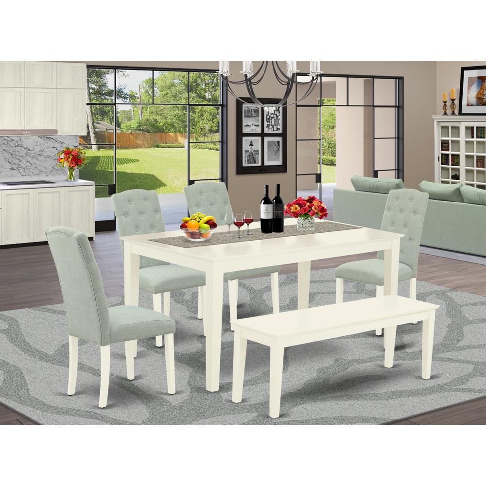 Dining Room Set Linen White, CACE6-LWH-15. Picture 2