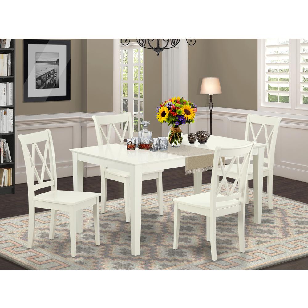 Dining Room Set Linen White, CACL5-LWH-W. Picture 2