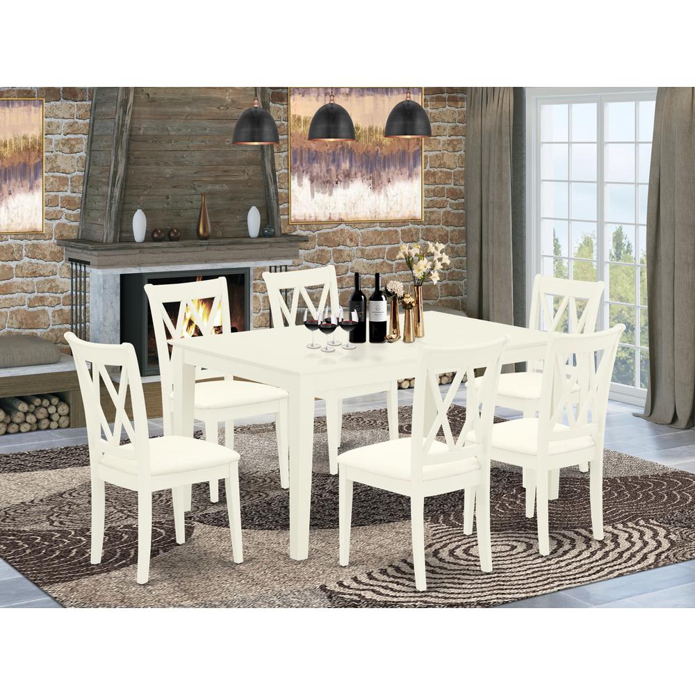 Dining Room Set Linen White, CACL7-LWH-C. Picture 2