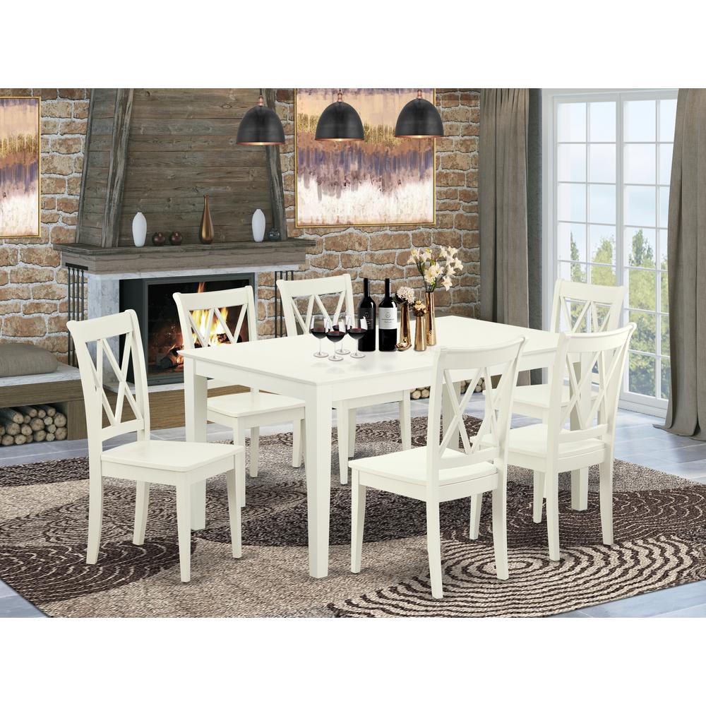 Dining Room Set Linen White, CACL7-LWH-W. Picture 2