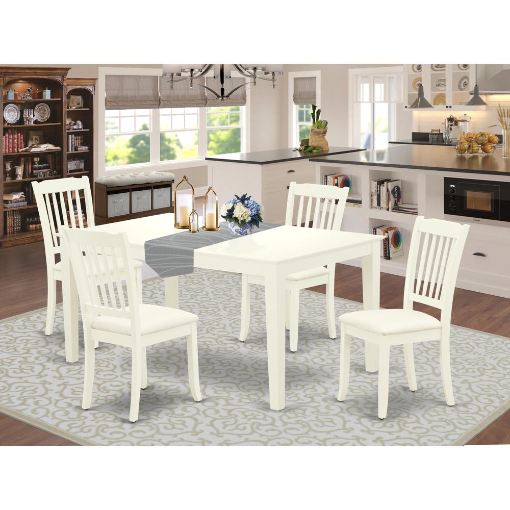 Dining Room Set Linen White, CADA5-LWH-C. Picture 2