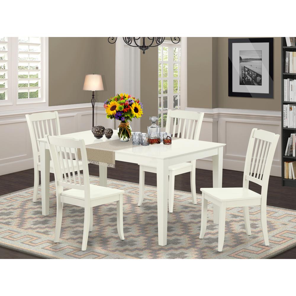 Dining Room Set Linen White, CADA5-LWH-W. Picture 2