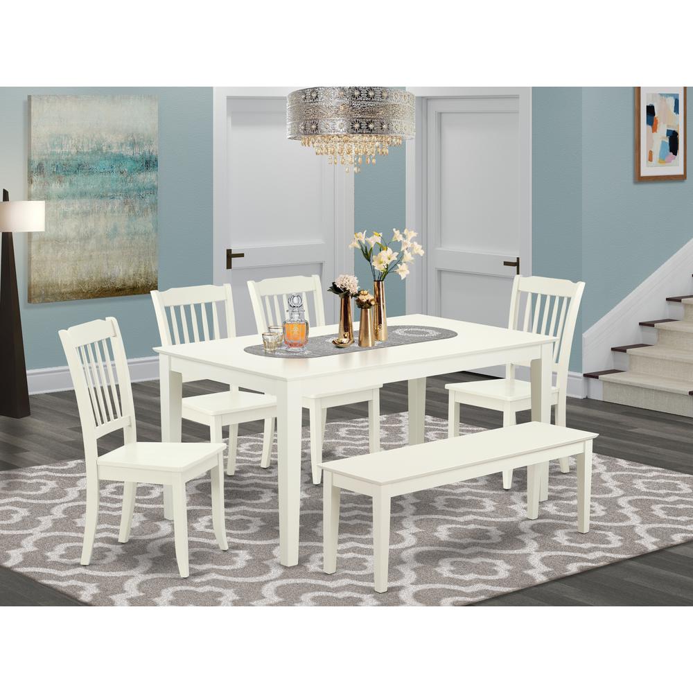 Dining Room Set Linen White, CADA6-LWH-W. Picture 2