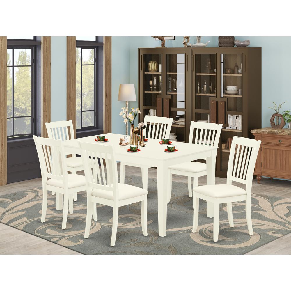 Dining Room Set Linen White, CADA7-LWH-C. Picture 2