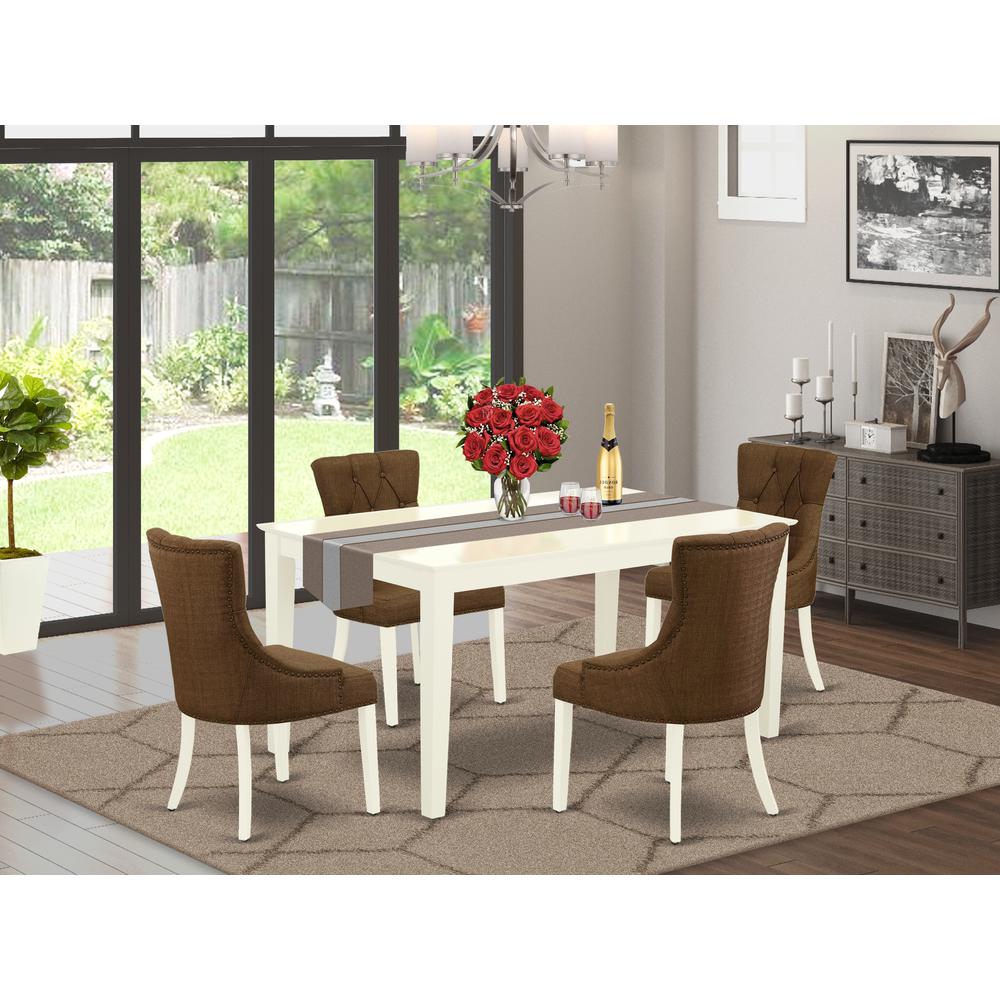 Dining Room Set Linen White, CAFR5-LWH-18. Picture 2