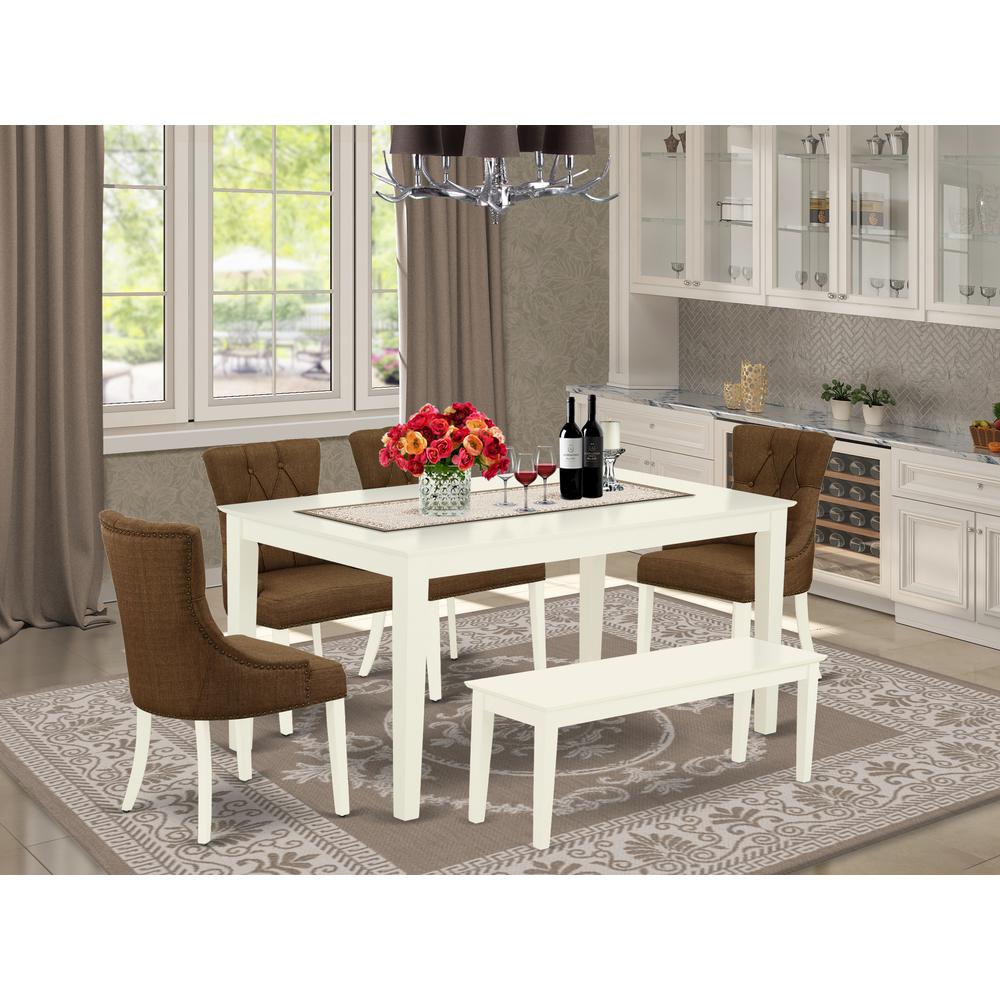 Dining Room Set Linen White, CAFR6-LWH-18. Picture 2