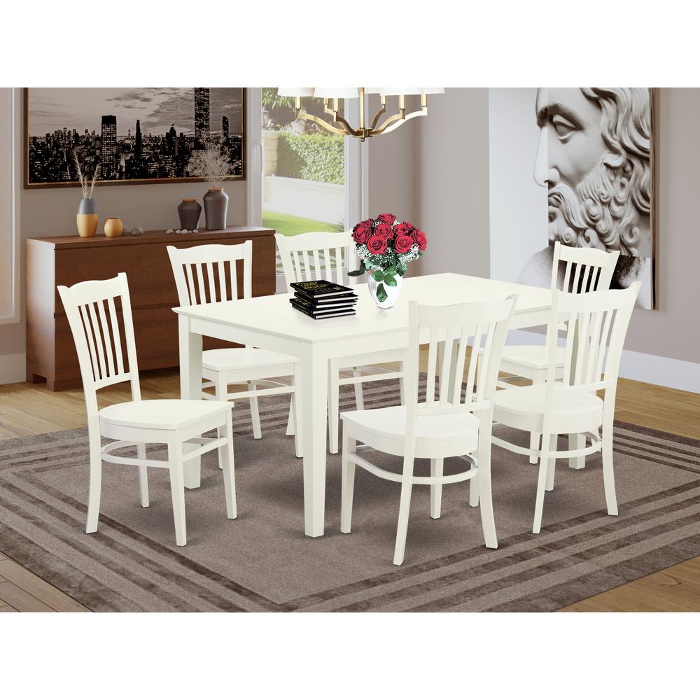 Dining Room Set Linen White, CAGR7-LWH-W. Picture 2