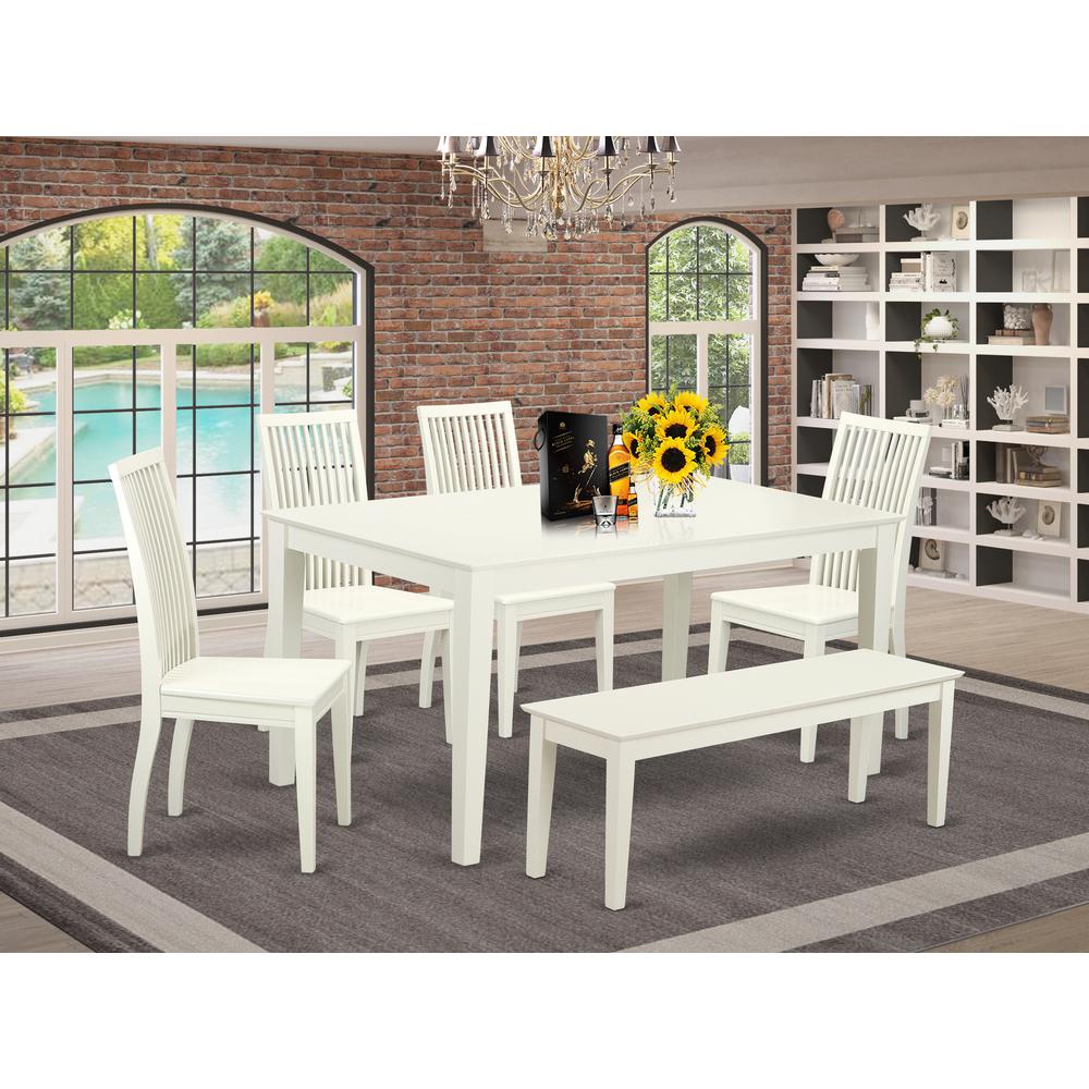 Dining Room Set Linen White, CAIP6-LWH-W. Picture 2